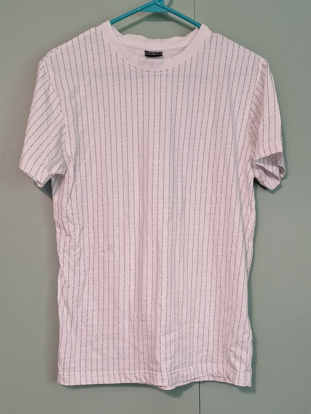 Mister Tee F*** You White And Black Striped Letter Shirt Size Small